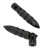 Gzp Black Magnum Pegs W/Mounts 1/2"Unc Foot Peg Zodiac Default Title