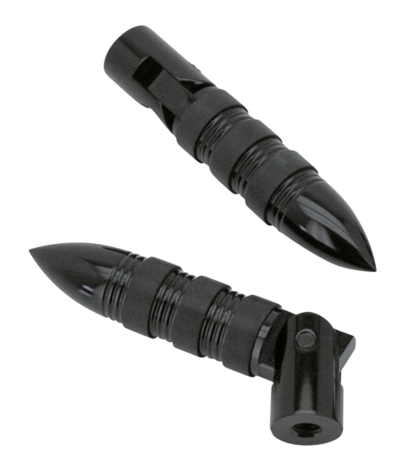 Gzp Black Magnum Pegs W/Mounts 1/2"Unc Foot Peg Zodiac Default Title