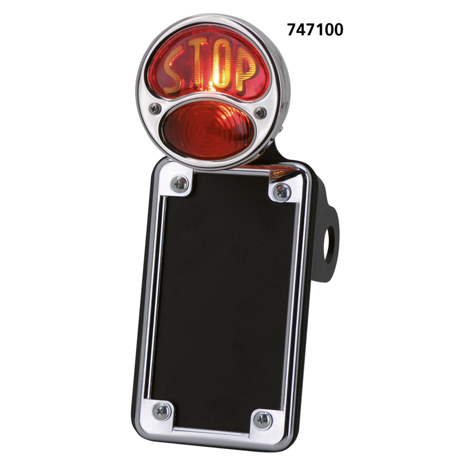 Nsc 28 Taillight W/Vertical Lic.Mount Custom Taillights No School Choppers