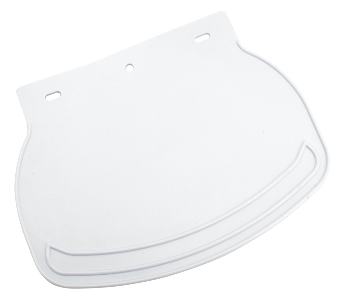 Rubber Mud Flap Plain White Fender Accessories V Twin Mfg Default Title