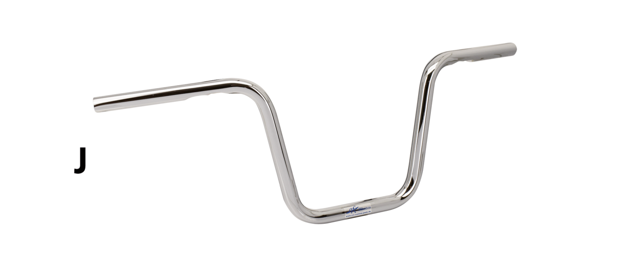 Fehling Narrow Ape 1" 25cm High Chrome One Inch Diameter Handlebars Crc Custom Parts