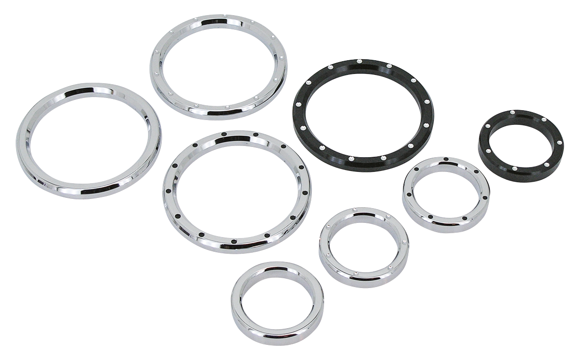 Gzp Chr Smooth Billet Instr Bezel 2" Dash Insert & Gauge Bezel Zodiac