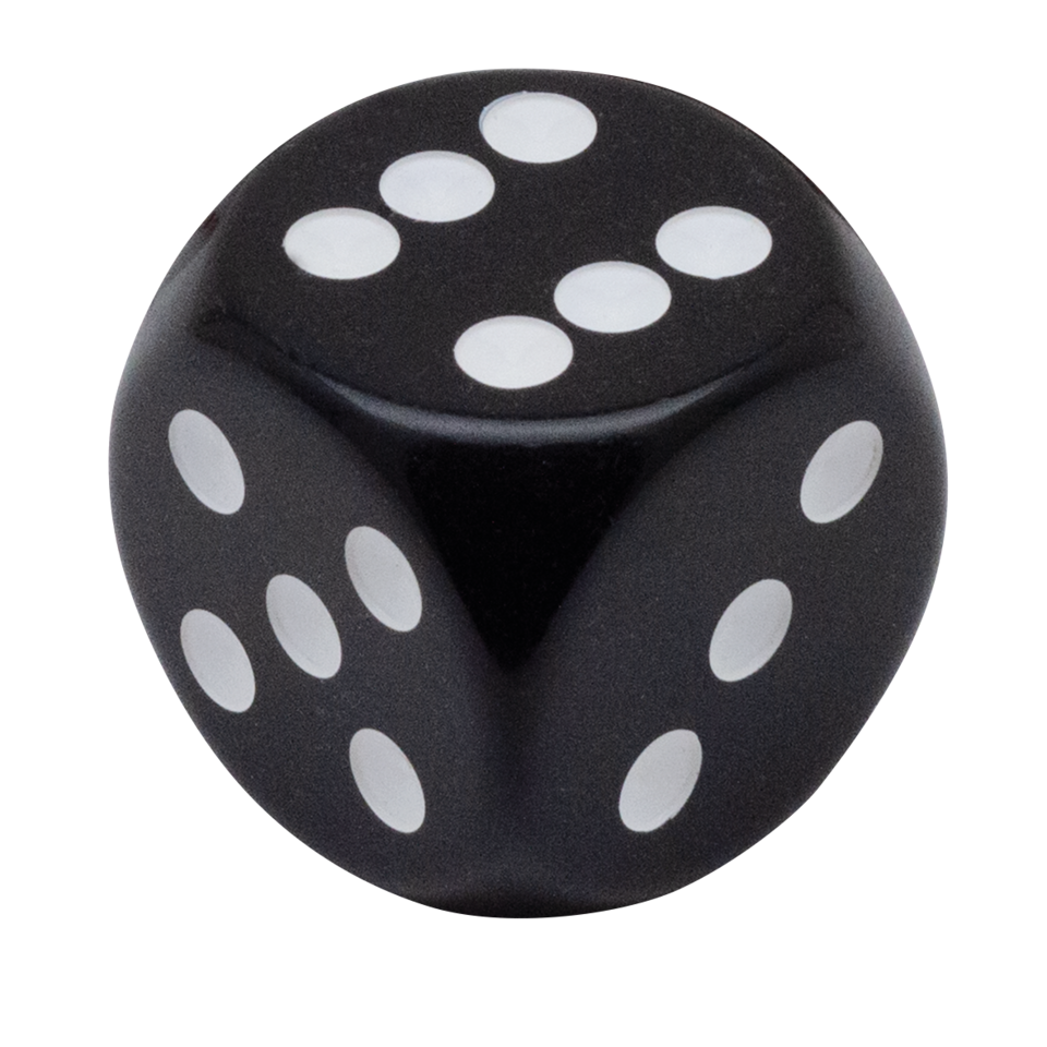 Dice Shifter Knob Black W/ White Dots Hand Shifter V Twin Mfg