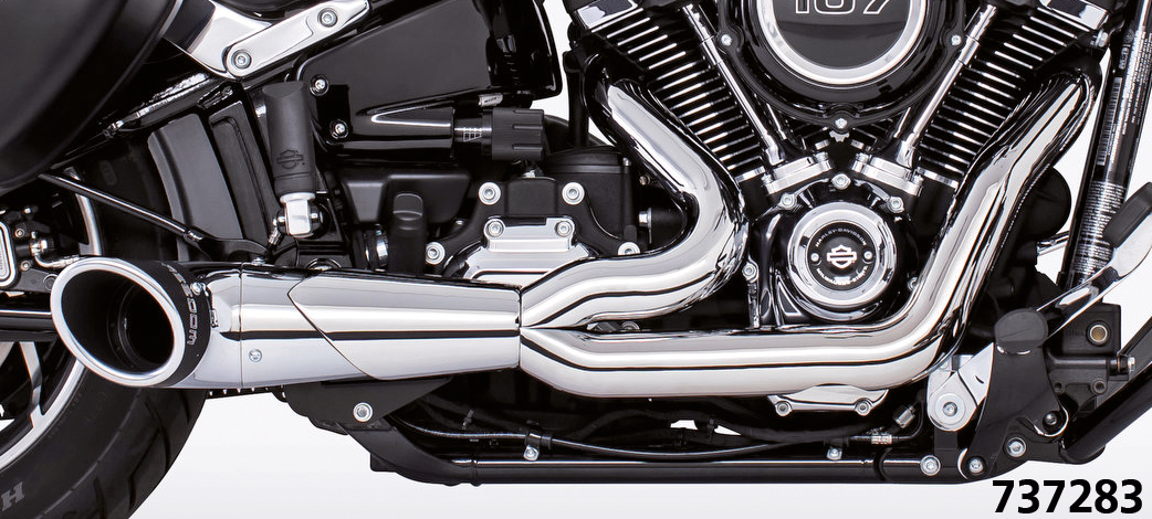 2 1 Turnout St18 Up Chr/Blk 2-1 Full Exhaust System Freedom Performance Exhaust