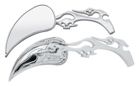 Gzp Meteor Mirrors W/Skull & Flame Stem Mirror & Component Zodiac Default Title