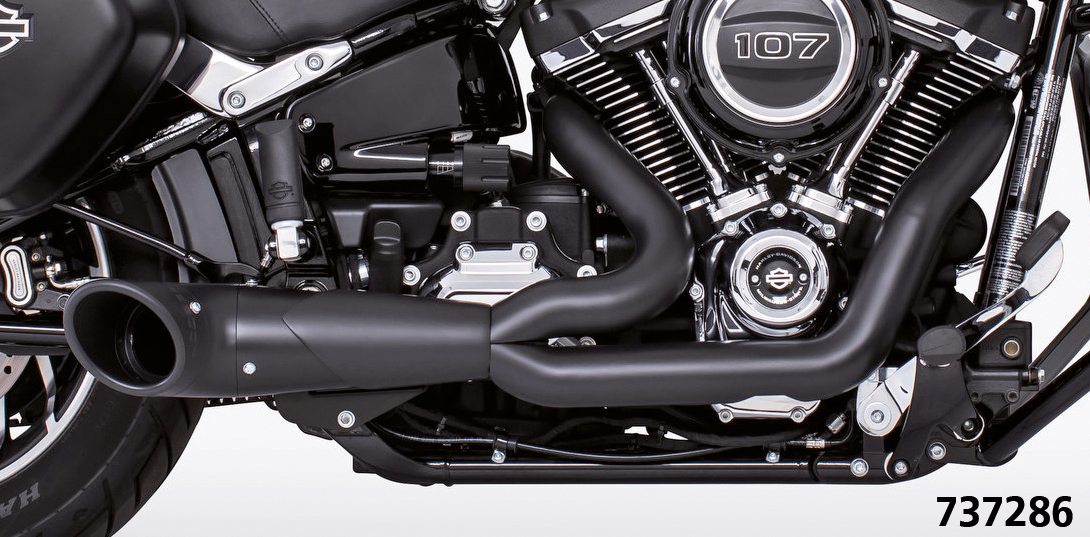 2 1 Turnout St18 Up Chr/Blk 2-1 Full Exhaust System Freedom Performance Exhaust