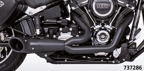 2 1 Turnout St18 Up Chr/Blk 2-1 Full Exhaust System Freedom Performance Exhaust