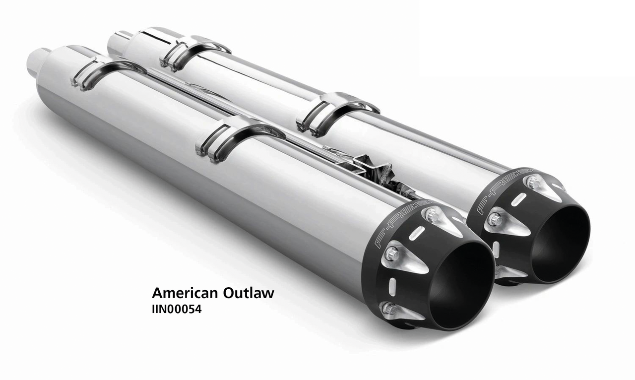 Freedom Us Outlaw S/O Chr/Blk Roadm/Chie Slip-On & Muffler Freedom Performance Exhaust Default Title
