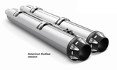 Freedom Us Outlaw S/O Chr/Blk Roadm/Chie Slip-On & Muffler Freedom Performance Exhaust Default Title