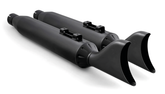 4" Sharktails S O's All Blk Flh/T17 Up Slip-On & Muffler Freedom Performance Exhaust Default Title