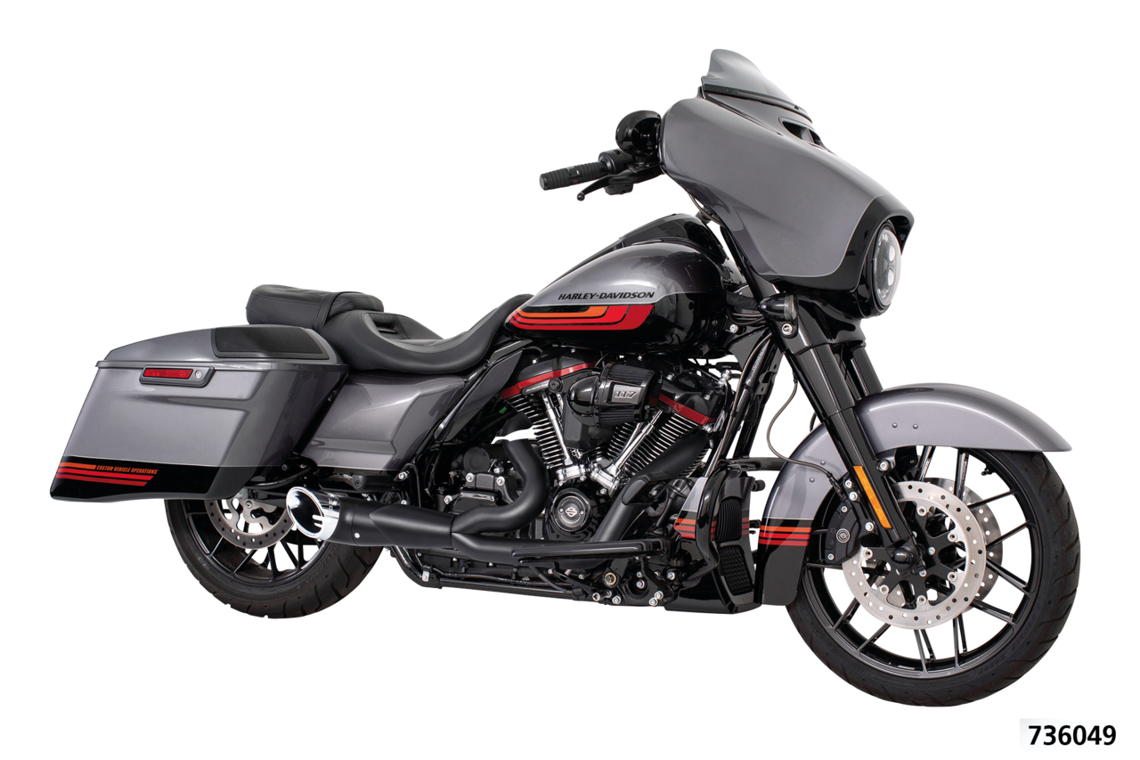 2 1 Turnout Blk/Chr Flh/T17 Up 2-1 Full Exhaust System Freedom Performance Exhaust Default Title