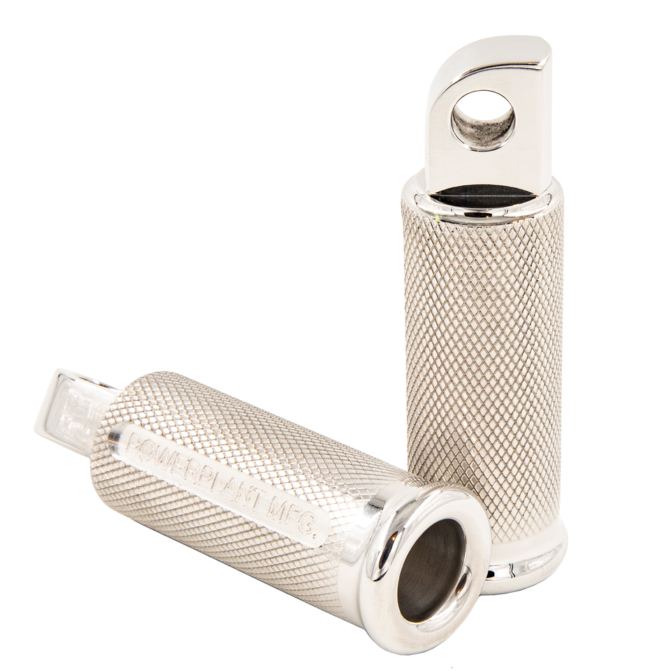 P16 Shorty Pegs, Polished Foot Pegs P16 Powerplant Motorcycle Co.
