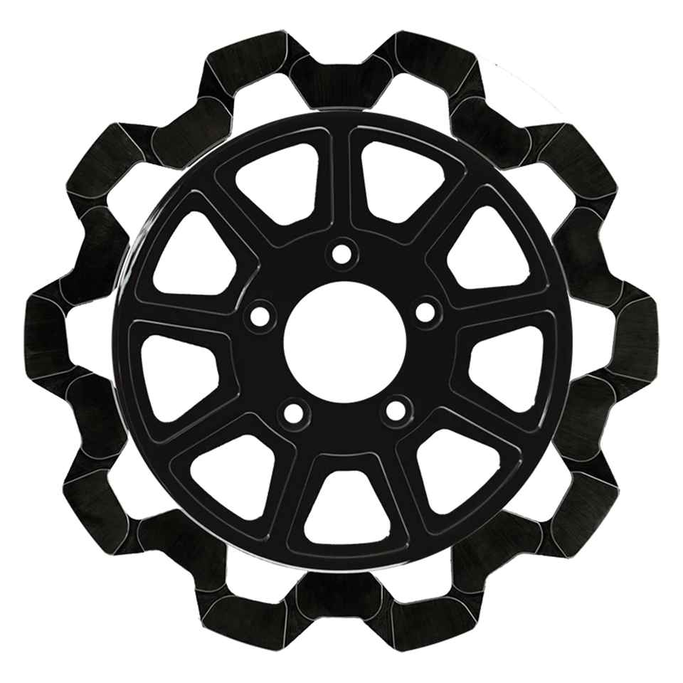 Fr Bow Tie 11.8"X5mm Bl/Bl 9 Spoke Disc Brake Rotors Lyndall Brakes Default Title