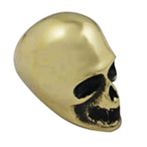 Brass Skull Hand Shifter Knob 3/8" Threa Hand Shifter V Twin Mfg Default Title