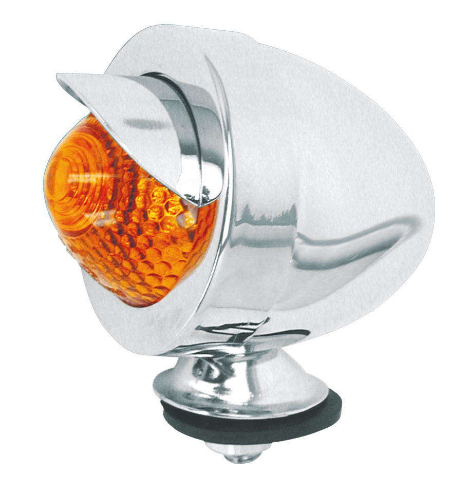 Amber Bullet Light W/Visor, Eu Approved Turn Signal Zodiac Default Title