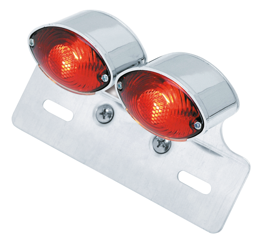 Gzp Dual Mini Cateye Taillight W/License Custom Taillights Zodiac Default Title