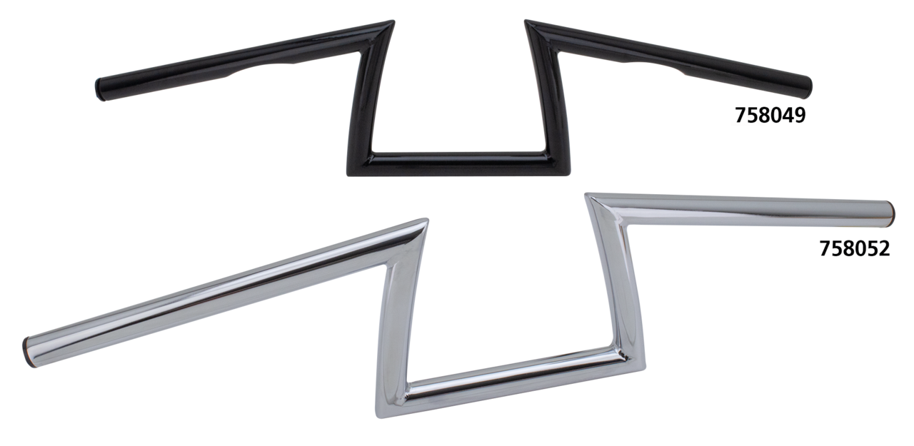 Zcp Donkey Bar 1" Blk Dimpled 6 1/2" One Inch Diameter Handlebars Zodiac