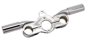 Chr Triple Clamp For Risers Inline Sprng Springer Fork Part V Twin Mfg