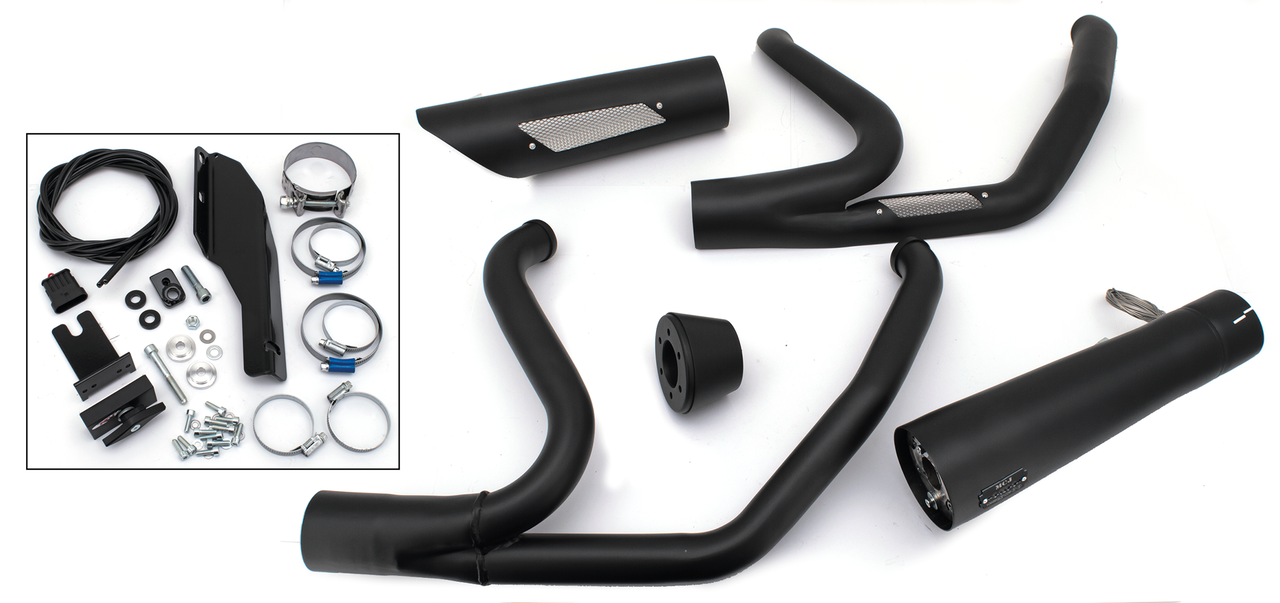 Mcj 2 1 Shorty Flh/T14 16 Black 2-1 Full Exhaust System Mcj Default Title
