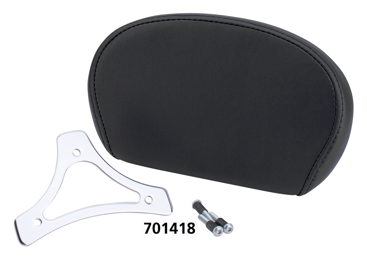 Short Passenger Back Pad Smooth Backrest & Sissy Bar Pad V Twin Mfg