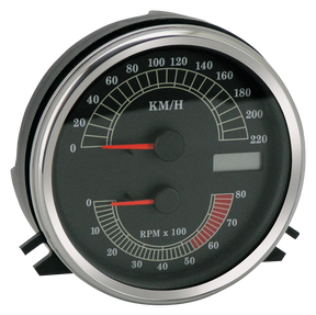 Gzp Black Speedo/Tacho Kit Kmh Speedometer & Tachometer Combo Zodiac