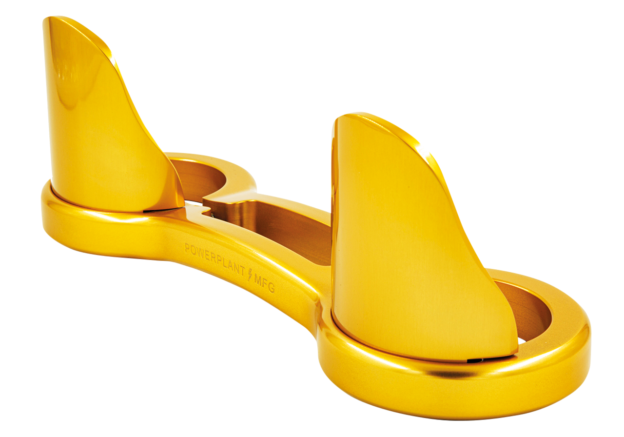 P16 39mm FORK BRACE W/DUST GUARDS Gold P16 Powerplant Motorcycle Co. Default Title