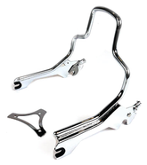 Det. Sissy Bar Shorty Chrome Flfb18 Up Detachable Sissy Bar V Twin Mfg Default Title