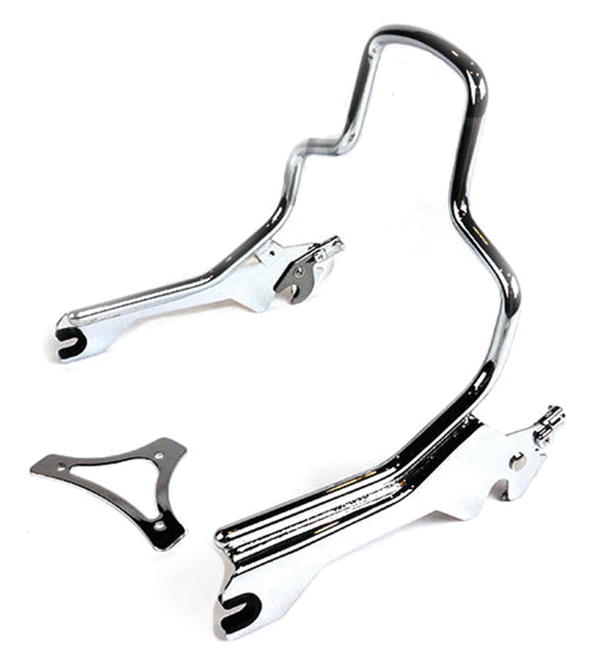 Det. Sissy Bar Shorty Chrome Flfb18 Up Detachable Sissy Bar V Twin Mfg Default Title