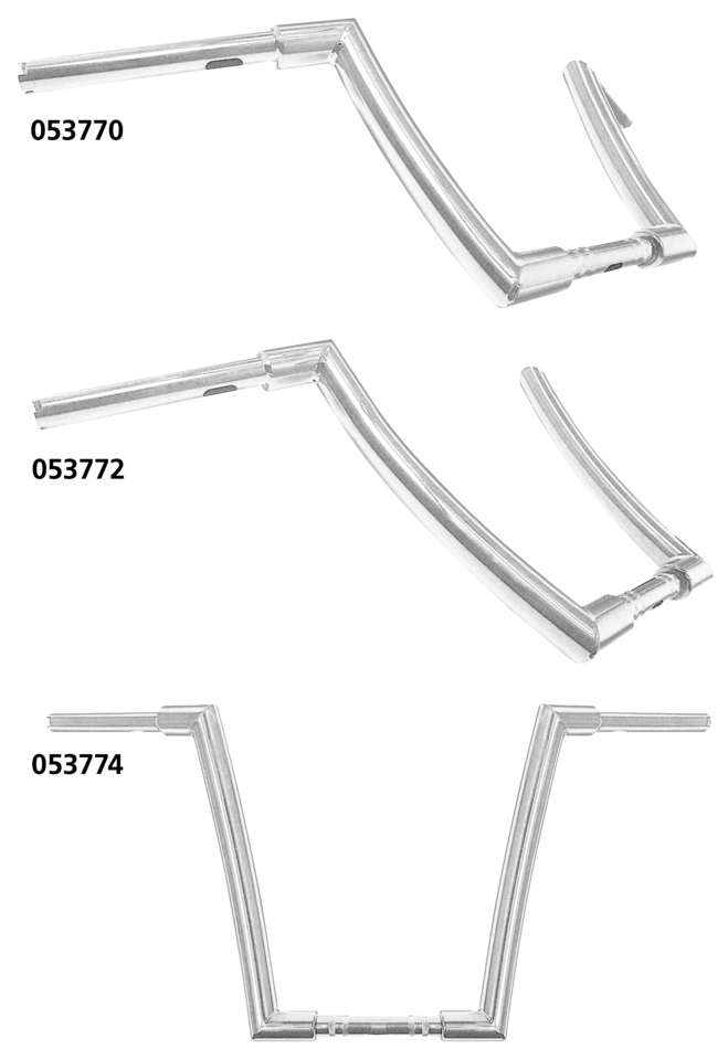 Zcp Chicano Ape 11" Chrome F/ 1"Risers Fat Handlebars for one inch handlebar clamps Zodiac