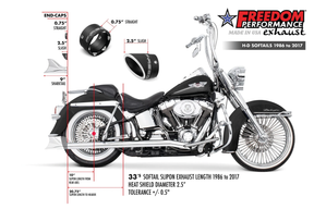 E2 Ev80 F*St97 99 32" Sharktail Dual Chr 2-2 Full Exhaust System Thorcat Exhaust