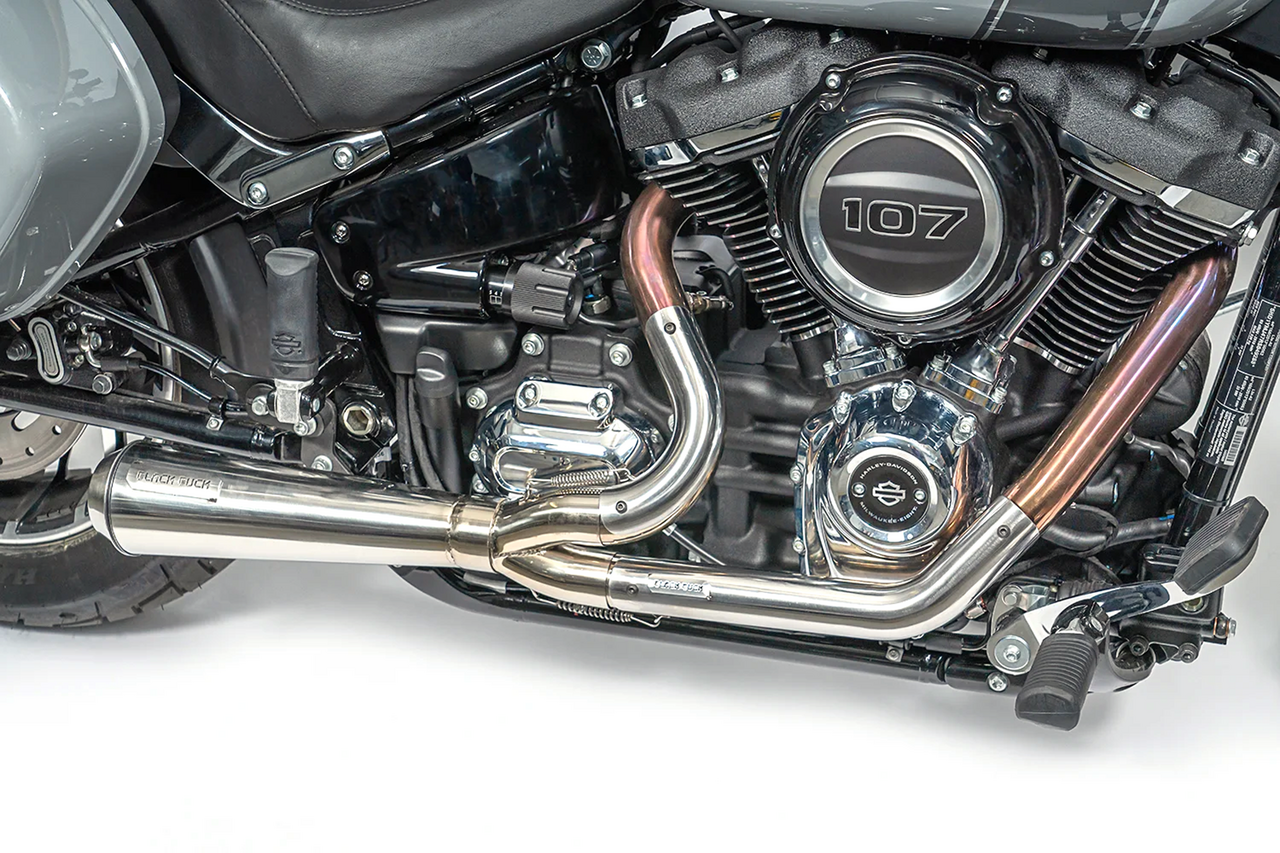 Bd Fighter 2 1 Polished St18 Up E5 2-1 Full Exhaust System Black Duck Parts