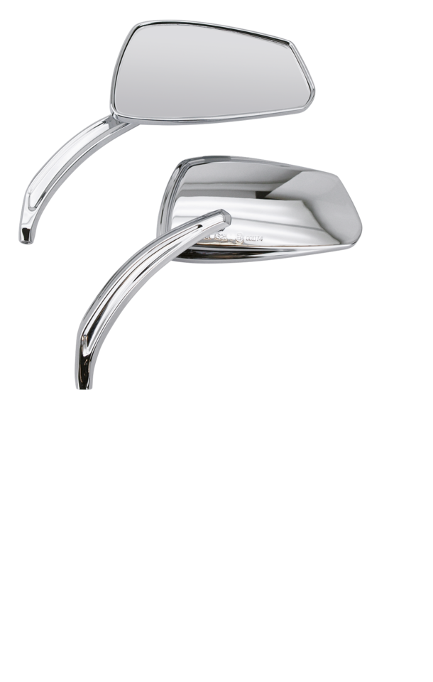 Gzp Chrome Viper Mirror Set W/Forged Ste Mirror & Component Zodiac