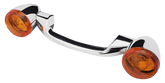 Turn Signal Bar Chrome/Amber Flh/T99 13 Turn Signal V Twin Mfg Default Title