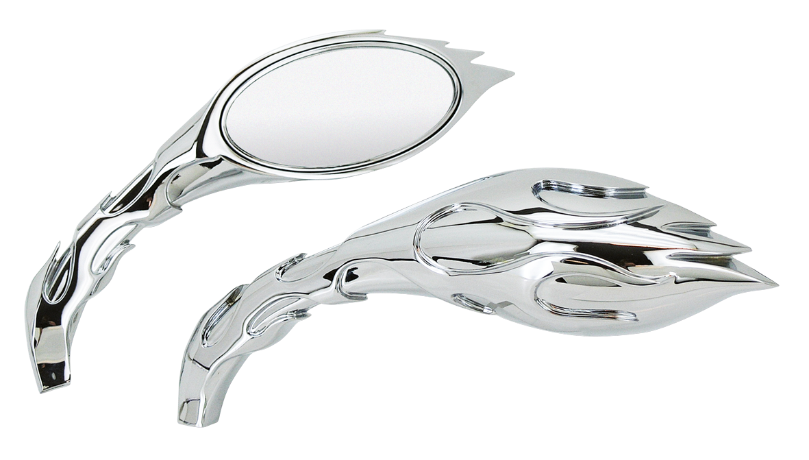 Gzp Chrome Magma Flames Mirror Set Mirror & Component Zodiac Default Title