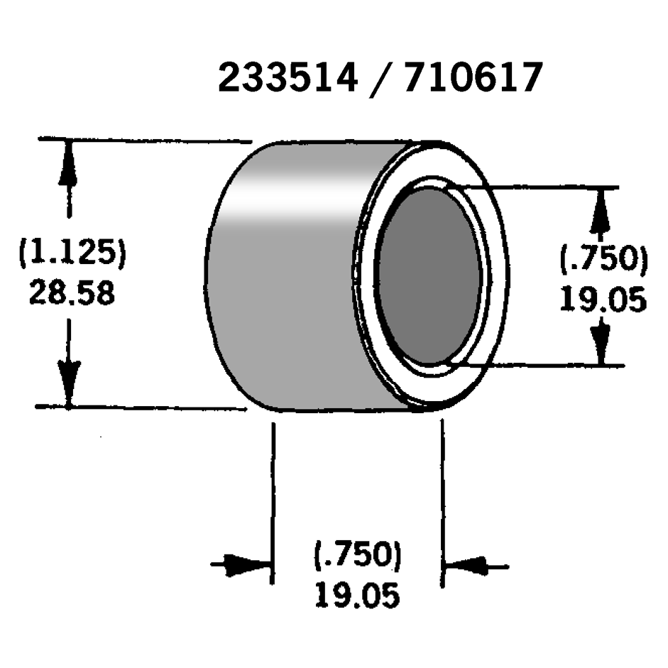 Axle Spacer Chrome Plated #43654 86 A