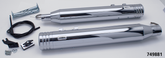 Mcj 100 Striped End Cap Flh/T21 Up Chr Exhaust End Cap Mcj Default Title