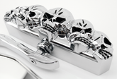 Gzp Chrome Skull Vision Mirror Set Mirror & Component Zodiac Default Title