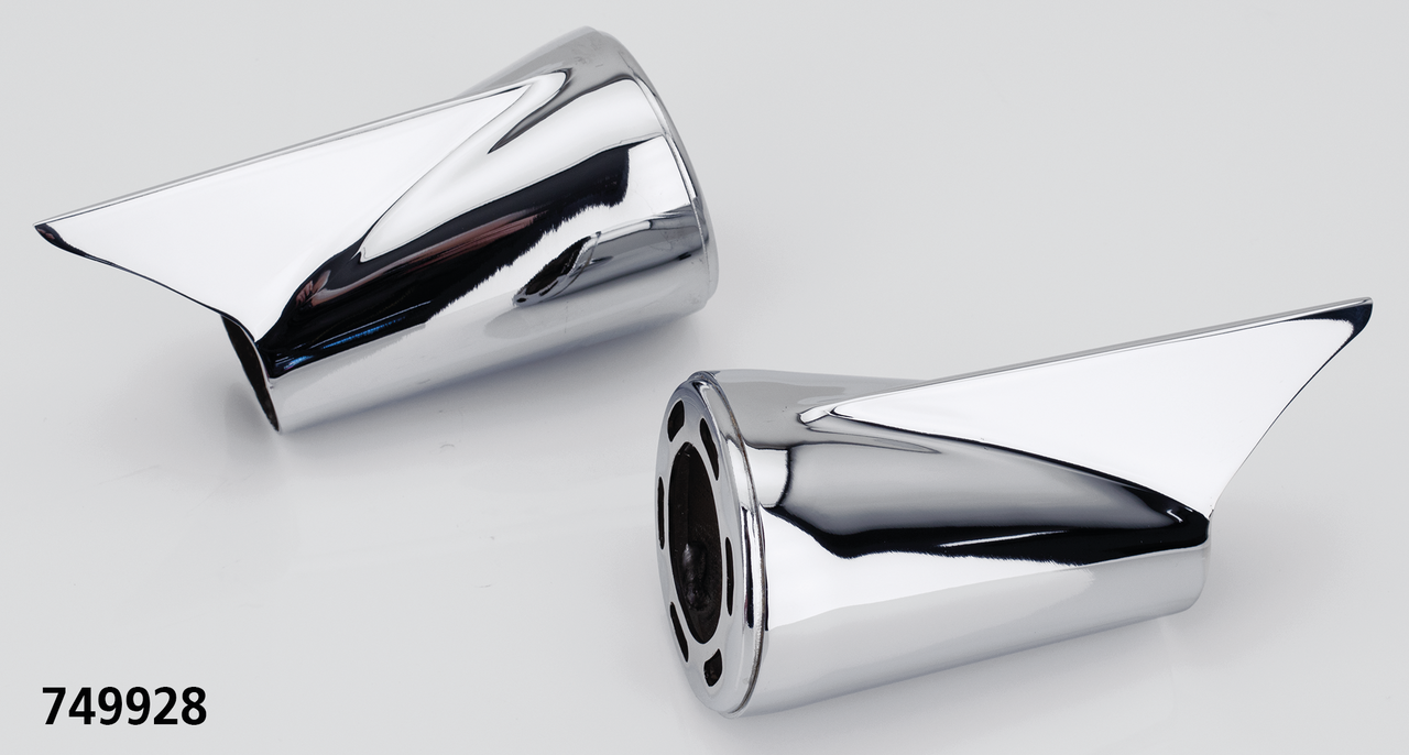 Mcj End Caps Royal 80 Finned Chrome Exhaust End Cap Mcj Default Title