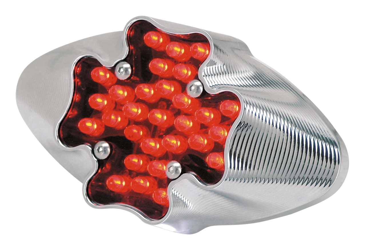 Gzp Chrome Stepped Led Taillight Tail & Brake Light Zodiac