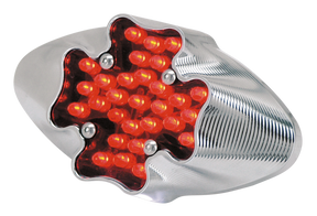 Gzp Chrome Stepped Led Taillight Tail & Brake Light Zodiac