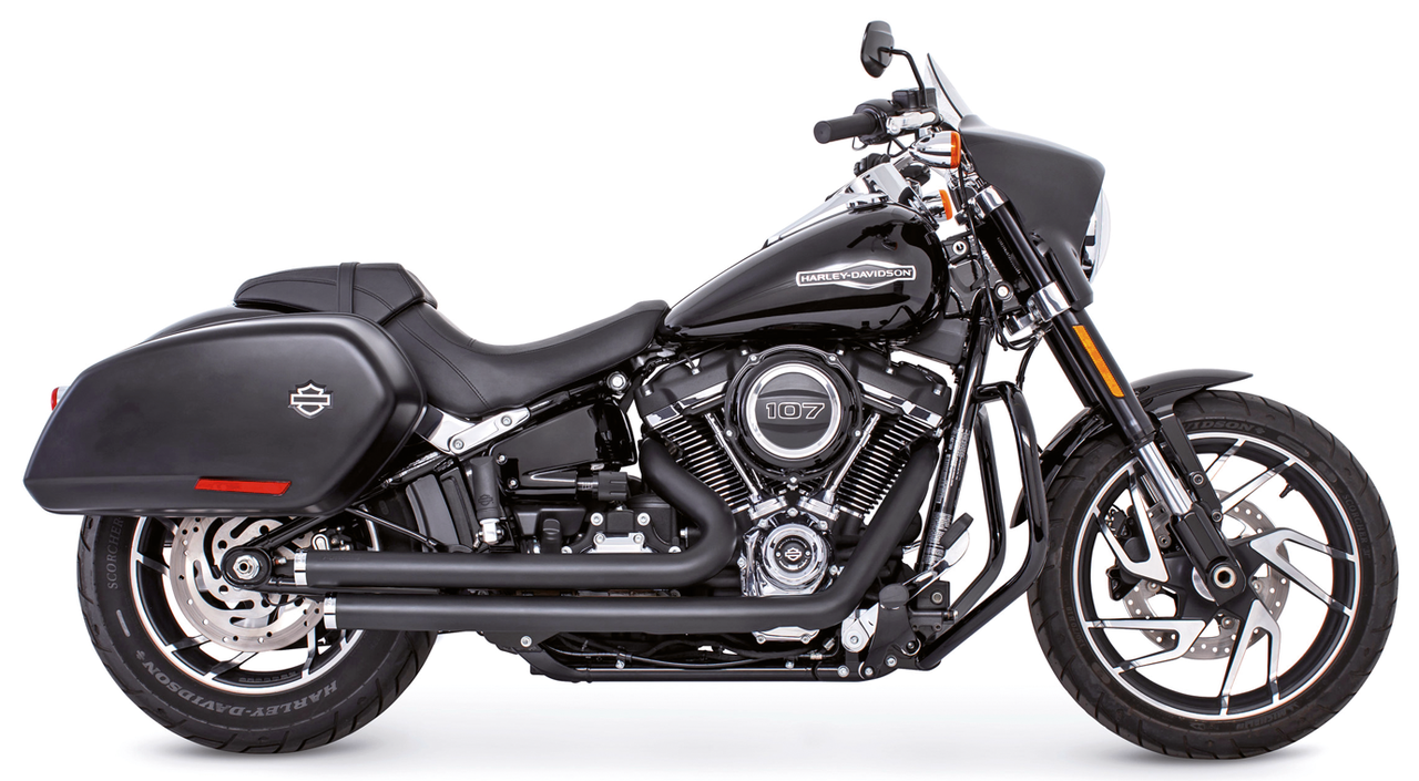 Indep Staggered St18 Up Blk/Chr 2-2 Full Exhaust System Freedom Performance Exhaust