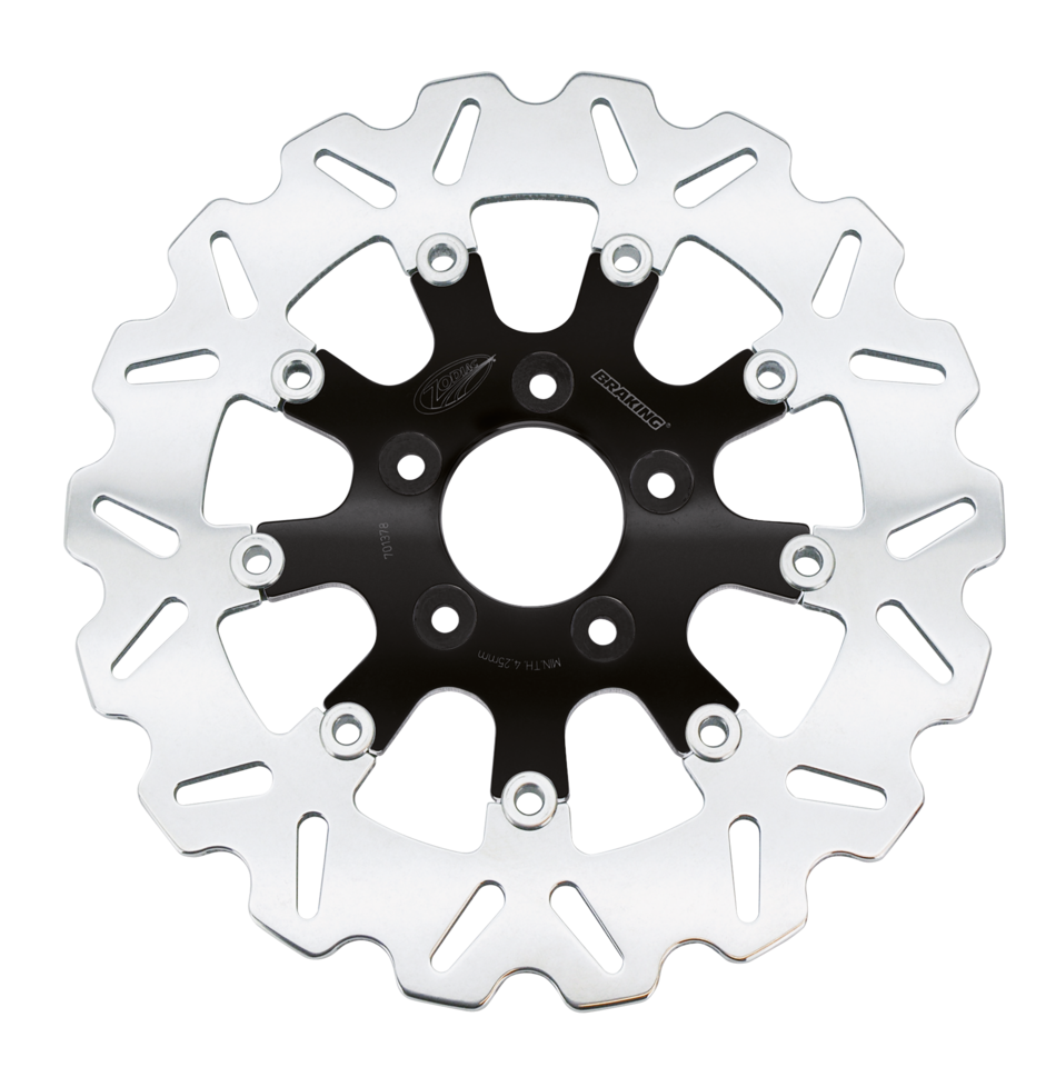 Stx Front Disc, Black Carrier 2000 Up Disc Brake Rotors Zodiac Default Title