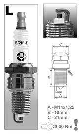 Each Brisk Lr17 Yc 1 Spark Plug Spark Plug Brisk Default Title