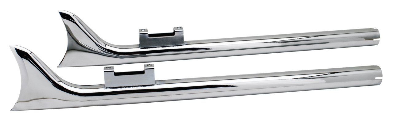W.Gatling 33" Straight Fishtail Set Slip-On & Muffler V Twin Mfg Default Title