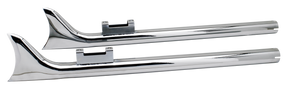 W.Gatling 33" Straight Fishtail Set Slip-On & Muffler V Twin Mfg Default Title