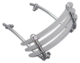 Front Fender Grill Chrome Fl55 57 Fender Tip, Trim & Ornament V Twin Mfg Default Title