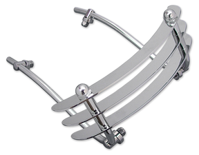 Front Fender Grill Chrome Fl55 57 Fender Tip, Trim & Ornament V Twin Mfg Default Title