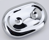 Oval A/C Cover Chrome Fl/Fx71 89 Xl66 03 Stock Style Air Cleaners V Twin Mfg Default Title