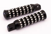 Black Ribbed Driver Rider Foot Peg Ken's Factory Default Title