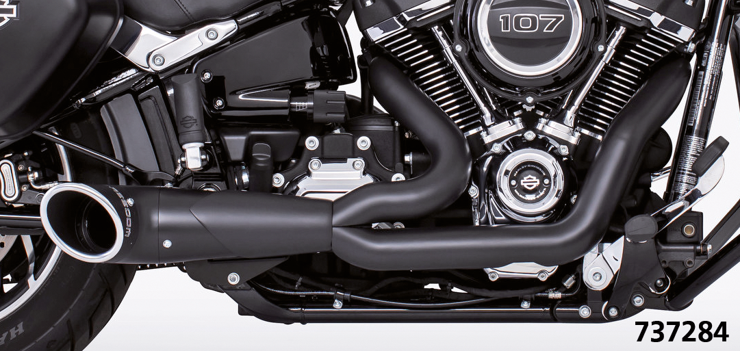 2 1 Turnout St18 Up Blk/Blk 2-1 Full Exhaust System Freedom Performance Exhaust